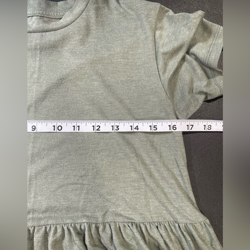 American Eagle Olive Green Short Sleeve Peplum Babydoll Tee XS Women’s EUC - Picture 9 of 10